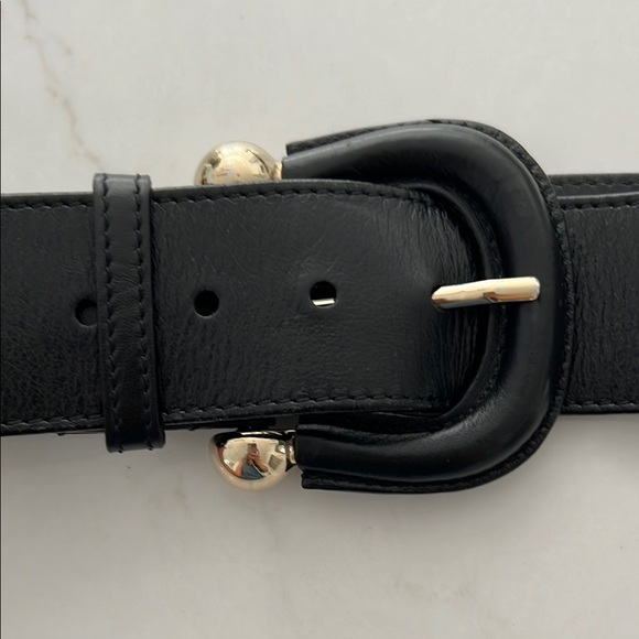 Accessories - Burberry Black Leather Belt